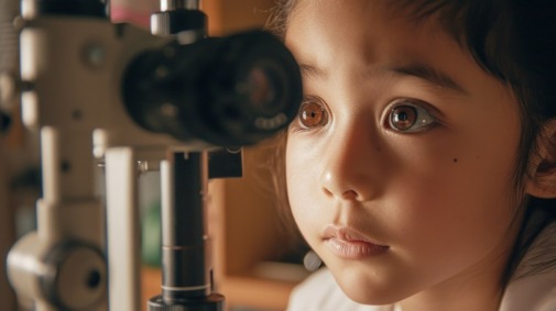 Examen de visiometria para niños